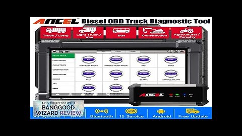 ANCEL X7HD Diesel Truck Scanner OBDII Diagnostic Tool Heavy Duty Diesel Truck Review