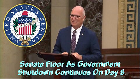Senate floor as government shutdown continues on day 8 - October 8, 2025