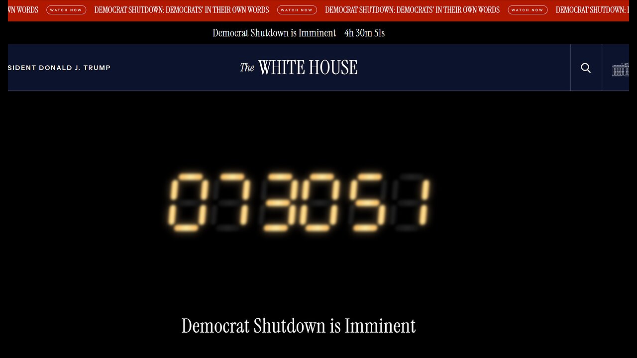 Government Shutdown Clock – The White House
