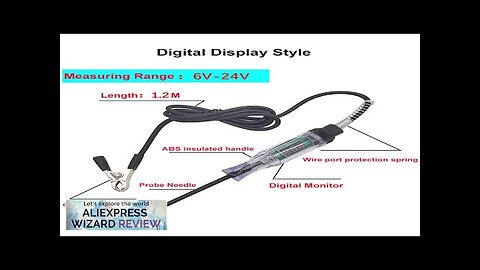 6V 12V 24V DC Car Truck Voltage Circuit Tester Digital Display Long Review