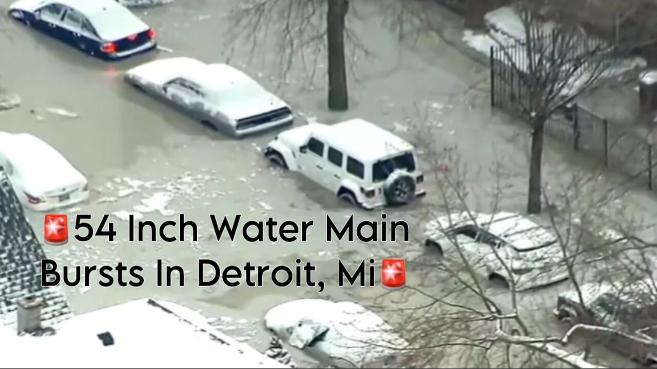 54 Ince Water Main Bursts In Detroit, Mi