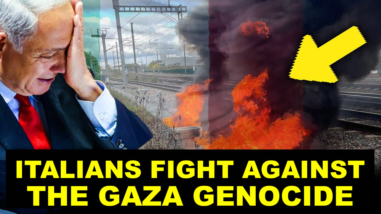 Italian Workers TORCH Israeli Weapons Shipment - After Gaza Massacres