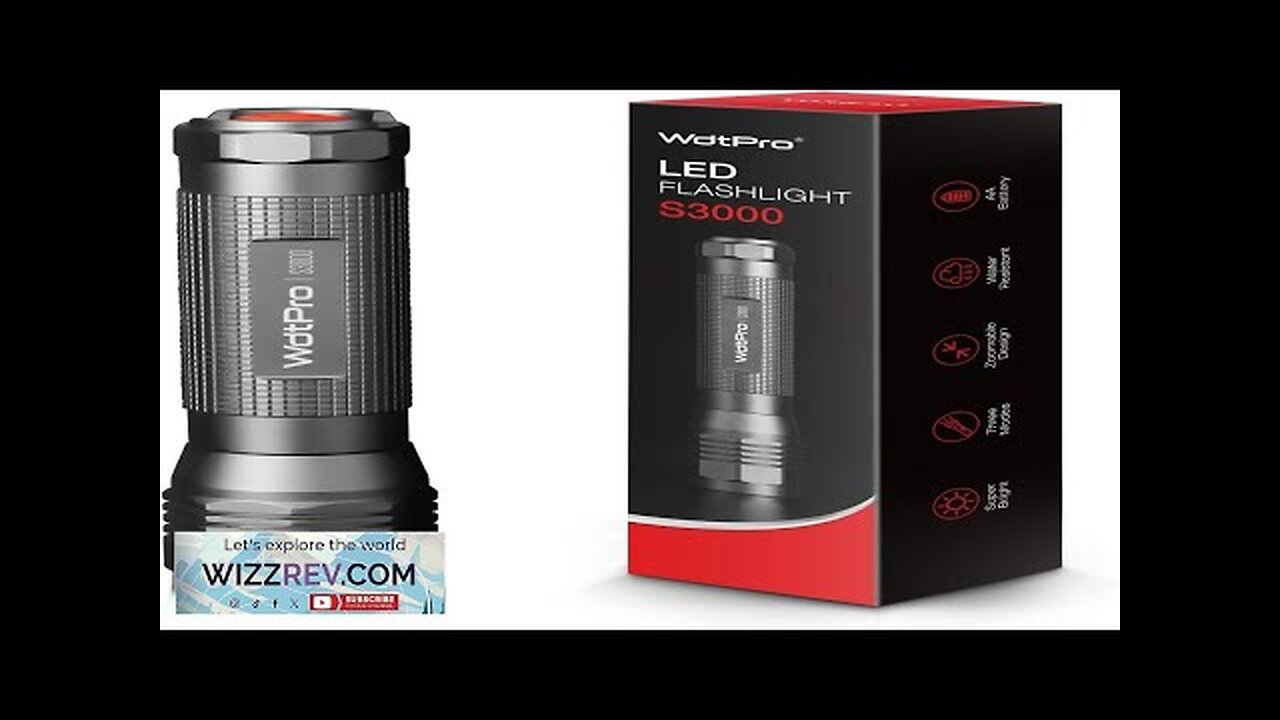 WdtPro High-Powered LED Flashlight S3000 Super Bright Flashlights High Lumen IP67 Review