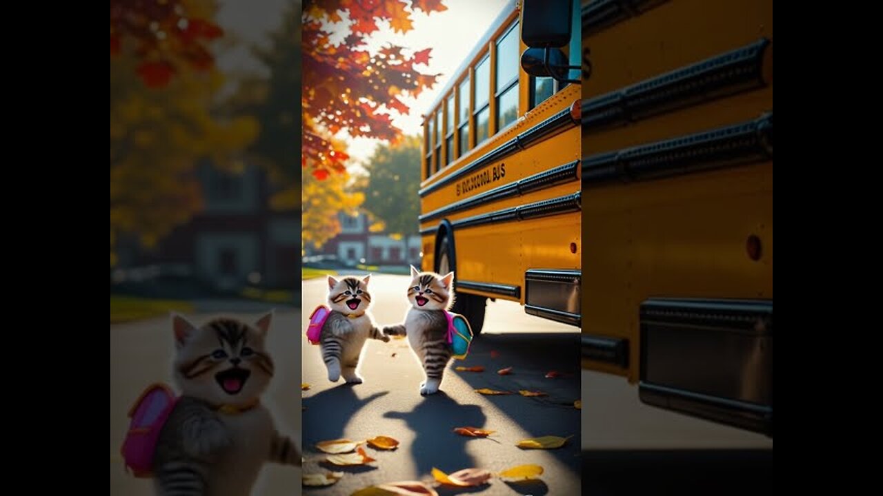 Cute Farting Kittens. One fine day, On their way to school