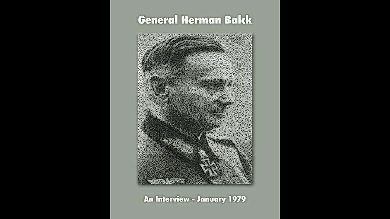 Conversation with General Hermann Balck, 12 Jan 1979