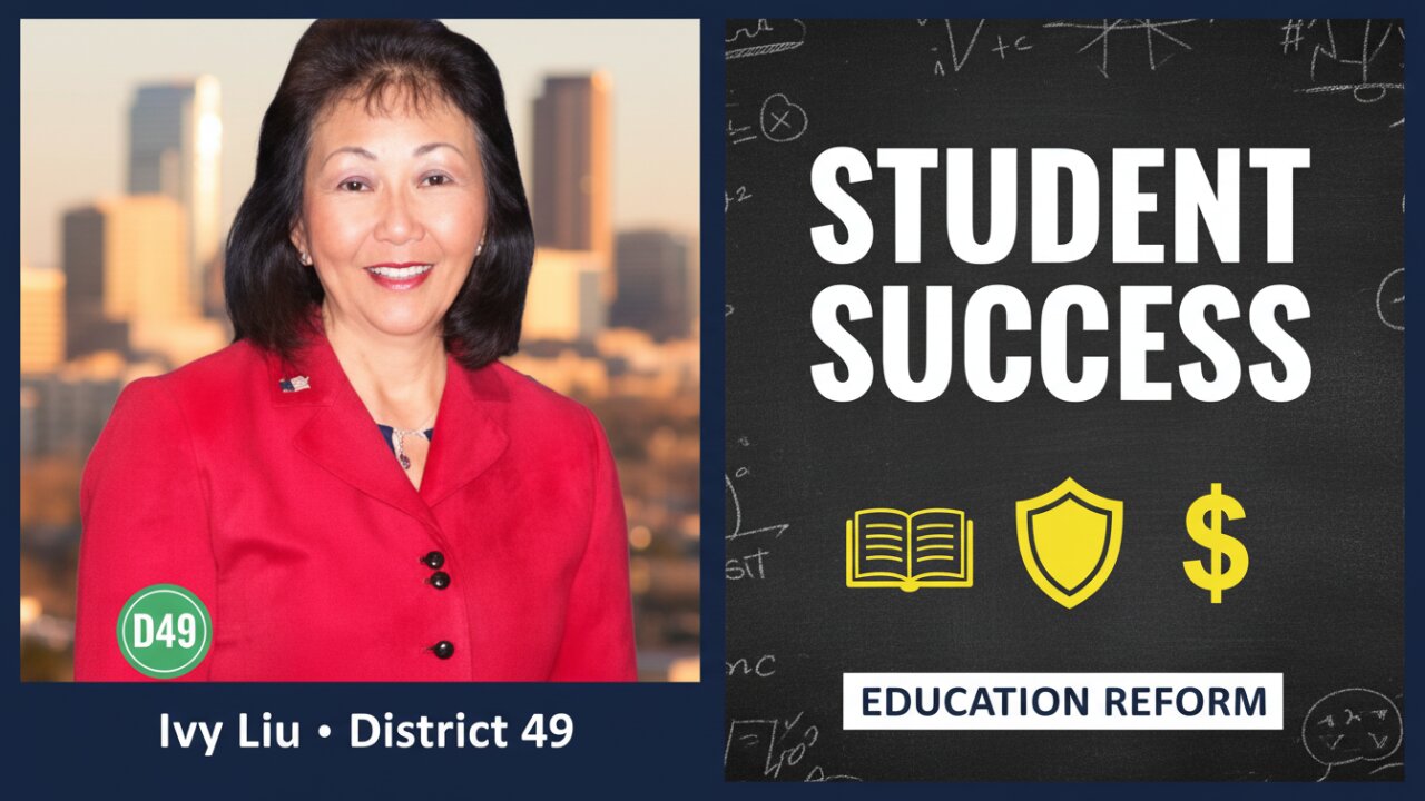 Safer Schools, Stronger Scores—Vote Ivy Liu D49