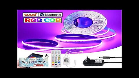 Tuya WIFI Alexa Control RGB COB LED Strip DC 12V Bluetooth APP Review