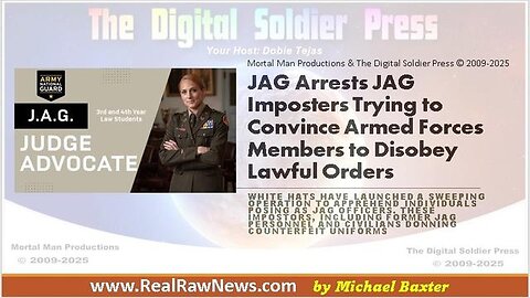 JAG Arrests JAG Imposters Trying To Convince Armed Forces Members to Disobey Lawful Orders