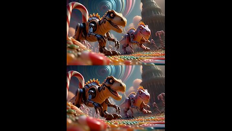 Recreate iconic scenes with twists: “Star Wars but in a candy world”.