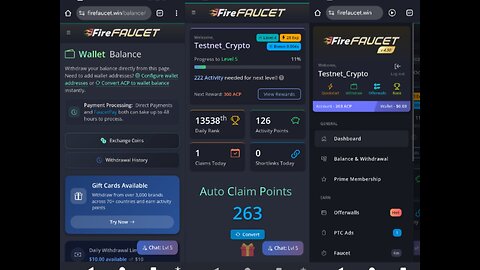 FireFaucet | Complete Ptcs , Shortlinks , Faucets and Explore Offerwalls | Free Crypto Online