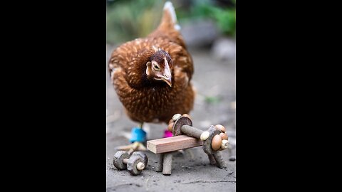Hen Barbell Wobble Fail! 🐔🏋️‍♀️😂