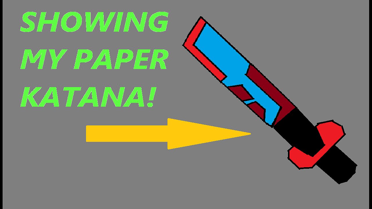 Showing my PAPER KATANA (origami)