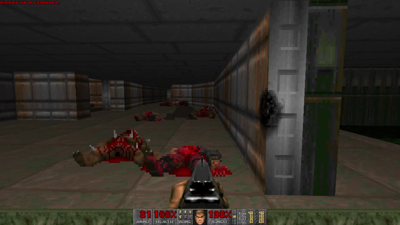 Doom (Shareware) - gameplay LZDoom FPS Action Horror Military Sci-fi