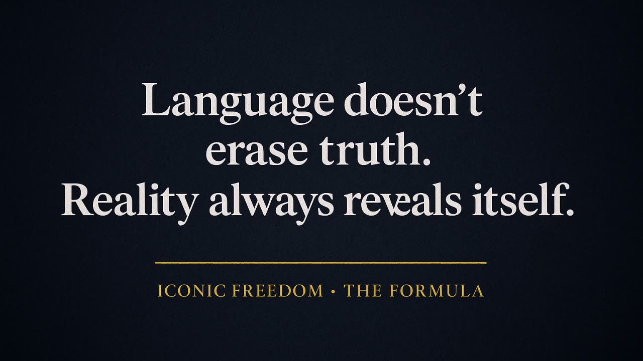 🎙️Iconic Freedom The Formula - Episode 40 — Forensics of Language Manipulation