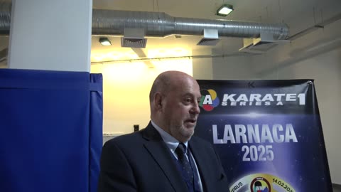 Antonio Espinós, the spanish president of the World Karate Federation ahead of the Larnaka1 seriesA.
