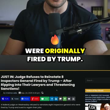 Judge UPHOLDS Trump Firing of Inspector Generals