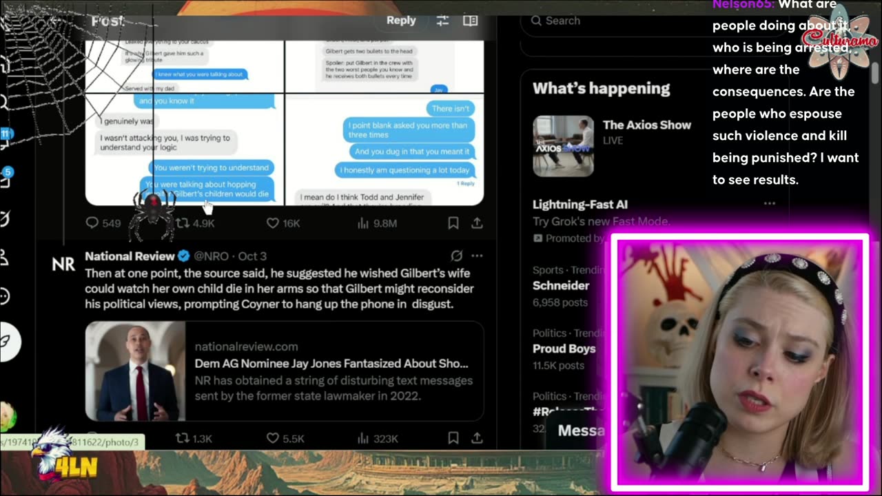 Texts from Hell! Candace Owens, Jay Jones, and more.