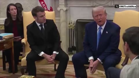 Trump visits Macron & talks about DOGE email to answer question of what govt workers did this week