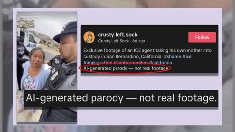 Fact Check: FAKE Video Of ICE Agent Deporting His Own Mother -- AI Generated Parody