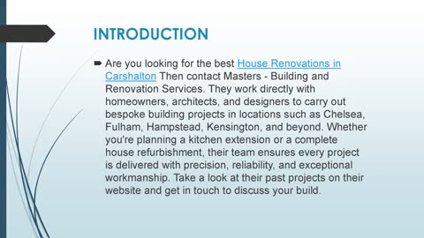 Best House Renovations in Carshalton