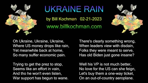 UKRAINE RAIN -- an original song by Bill Kochman.