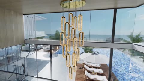 Luxurious 150” long crystal chandelier, 16-light dimmable design, perfect for high ceilings