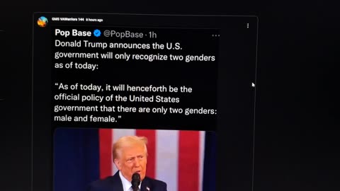 DONALD TRUMP ANOUNCES THE U.S. GOV. WILL ONLY RECOGNIZE TWO GENDERS-GMS VAWARRIORS 144