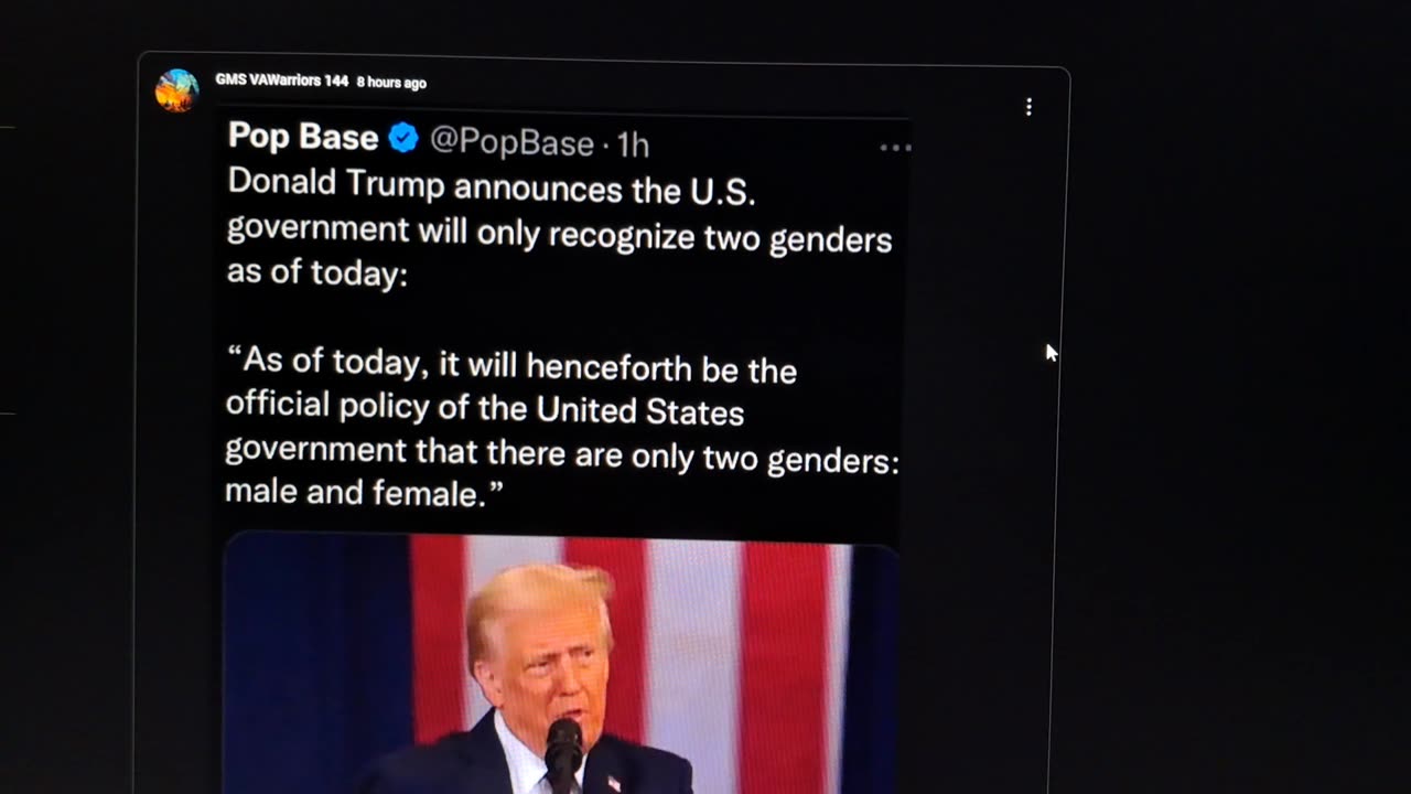 DONALD TRUMP ANOUNCES THE U.S. GOV. WILL ONLY RECOGNIZE TWO GENDERS-GMS VAWARRIORS 144