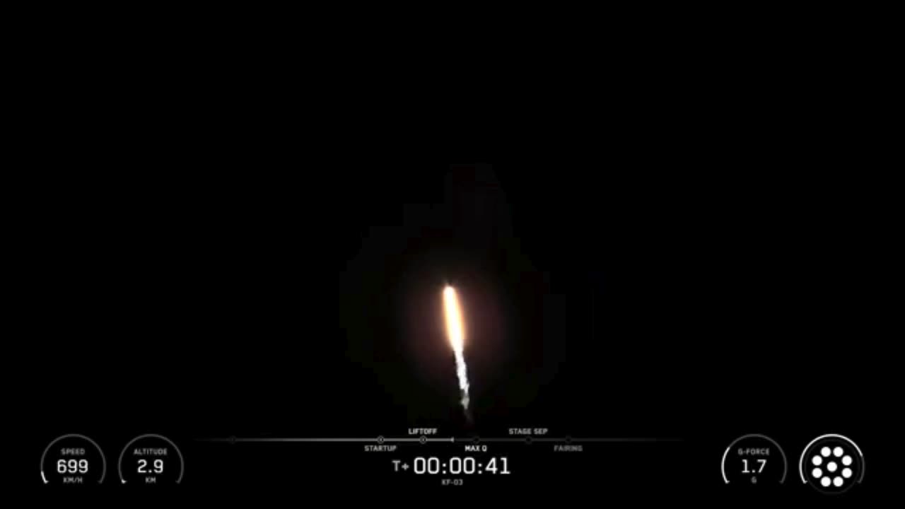 SpaceX Launches 24 Amazon Kuiper Satellites in Stunning Night Launch!🚀Oct. 13, 2025 (no audio)