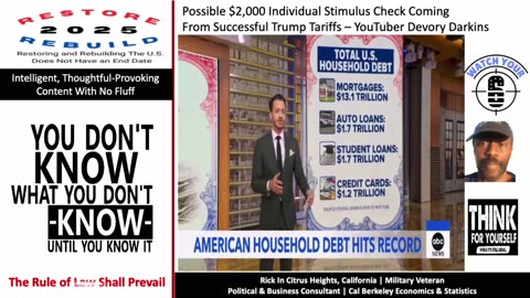 Possible $2,000 Stimulus Check From Trump's Successful Tariffs May Be Coming