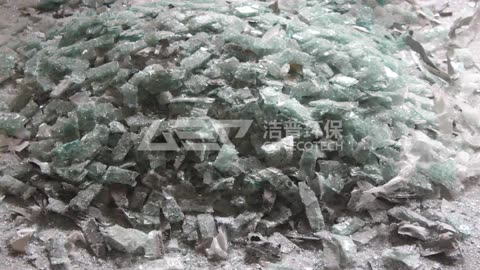 GEP ECOTECH's Double Shaft Shredder for Tempered Glass Recycling