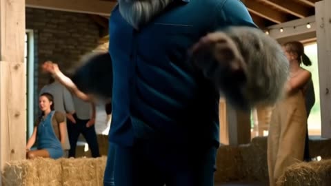 BiglyFoot busts a move at the barn dance! 🕺🌾