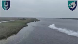 🌊☠️ Destruction of Russian boat with troops on Dnipro!