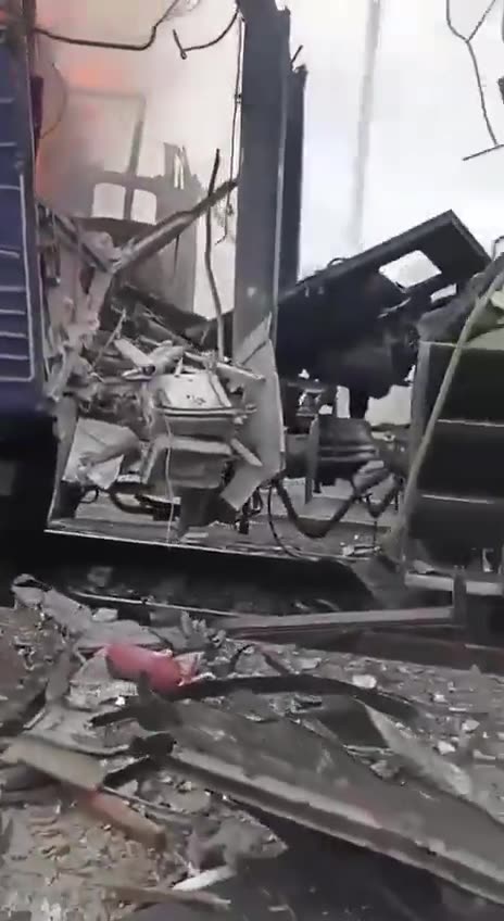 Videos have been posted from the drone attack on Shostka Train Station