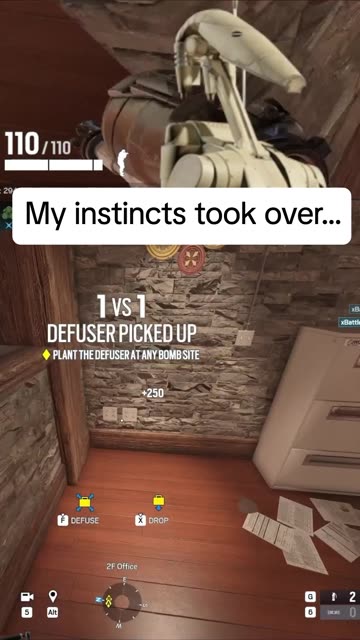 Easy 1vs4 clutch with pure instincts! #gaming #rainbowsixsiege #r6