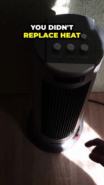 Space Heaters Only Work If You Do This One Thing #energysaving #hacks