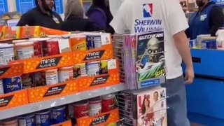 A White man in Walmart refused to be culturally enriched.