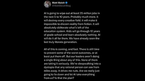 2095 AI-dystopia. Humanity has decided to abandon its own MIND / IQ and embrace artificial "intelligence". This is what will they all achieve in the end?!