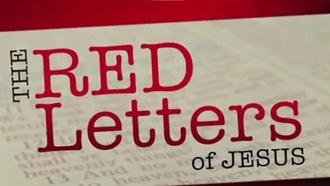 THE RED LETTERS OF JESUS IS YOUR ONLY WAY OUT! - King Street News