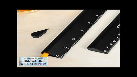 15cm/30cm Woodworking Black Marking Ruler Aluminum Alloy Water Droplet Ruler Drawing Review