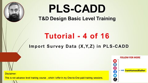 Tutorial-4 How-to-Import-XYZ-Data-Topographical-Survey-Data-in-pls-cadd for OHL Design