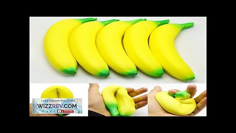 Anti-stress Squishy Banana Toys Slow Rising Jumbo Squishy Fruit Squeeze Toy Funny Review