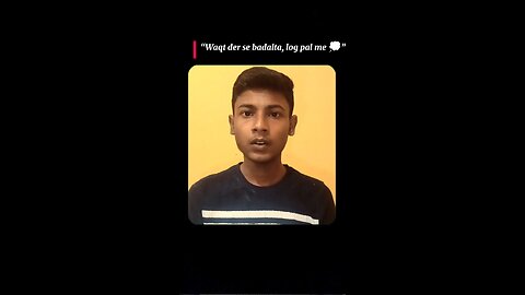 Waqt der se badalta hai, log pal me 💭 — @itsnitin9