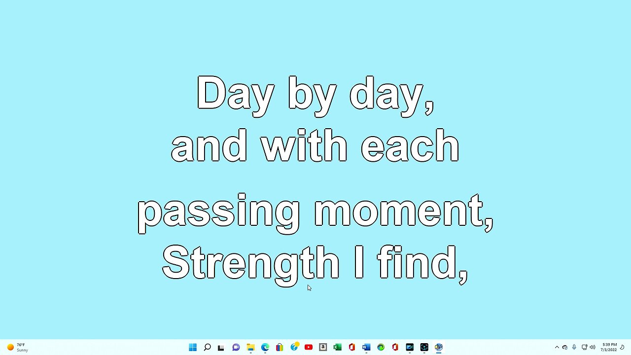 Day by Day and with each passing Moment V1-3