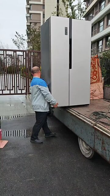 How can carry a refrigerator as big as one person!