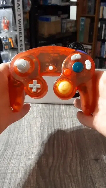 Nintendo GameCube (GCN) transparent red controller