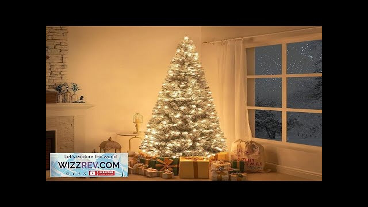 7.5ft Frosted Prelit Slim Artificial Christmas Tree with 1102 Branch Tips 350 Review