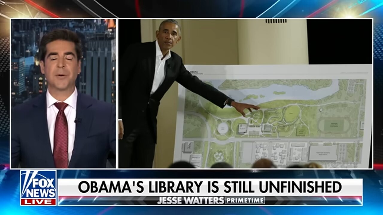 'Jesse Watters Primetime' unpacks the drama behind Obama's presidential library