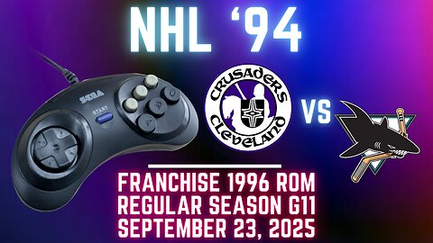 NHL '94 Franchise League (1996) - Crusaders (IAmDroot) at Sharks (Len) {Genesis} Game 11