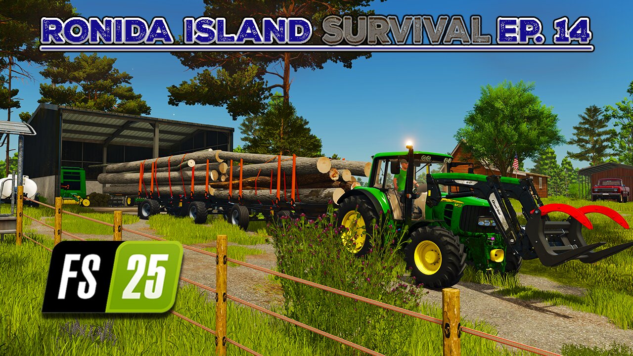 Survival on Ronida Island #14 | Windrowing. Picking Up Grass w/ STRAUTMANN. | Farming Simulator 25